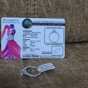 14k and Platinum Women's Ring with Diamond Accents